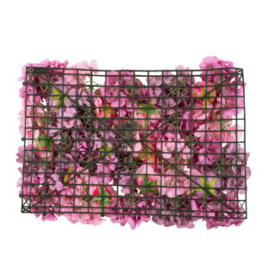 GloboStar® Artificial Garden ROSES STORY PURPLE 78336 Τεχνητό Διακοσμητικό Πάνελ Λουλουδιών – Κάθετος Κήπος σύνθεση Αμβροσία Μ60 x Π40 x Υ6cm