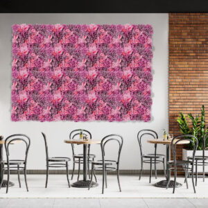 GloboStar® Artificial Garden ROSES STORY PURPLE 78336 Τεχνητό Διακοσμητικό Πάνελ Λουλουδιών – Κάθετος Κήπος σύνθεση Αμβροσία Μ60 x Π40 x Υ6cm