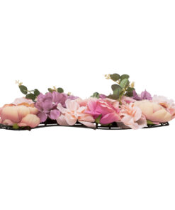 GloboStar® Artificial Garden ROSES STORY PINK 78337 Τεχνητό Διακοσμητικό Πάνελ Λουλουδιών – Κάθετος Κήπος σύνθεση Αμβροσία Μ60 x Π40 x Υ6cm