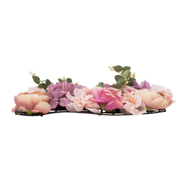 GloboStar® Artificial Garden ROSES STORY PINK 78337 Τεχνητό Διακοσμητικό Πάνελ Λουλουδιών – Κάθετος Κήπος σύνθεση Αμβροσία Μ60 x Π40 x Υ6cm