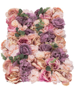 GloboStar® Artificial Garden ROSES STORY PINK 78337 Τεχνητό Διακοσμητικό Πάνελ Λουλουδιών – Κάθετος Κήπος σύνθεση Αμβροσία Μ60 x Π40 x Υ6cm