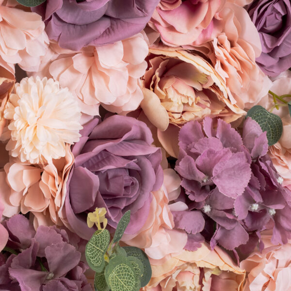 GloboStar® Artificial Garden ROSES STORY PINK 78337 Τεχνητό Διακοσμητικό Πάνελ Λουλουδιών – Κάθετος Κήπος σύνθεση Αμβροσία Μ60 x Π40 x Υ6cm