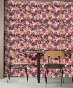 GloboStar® Artificial Garden ROSES STORY PINK 78337 Τεχνητό Διακοσμητικό Πάνελ Λουλουδιών – Κάθετος Κήπος σύνθεση Αμβροσία Μ60 x Π40 x Υ6cm