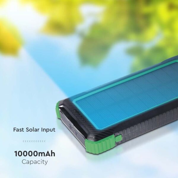 Ηλιακό Power Bank 10000mAh και 2 Θύρες Type-C/Micro USB  Μαύρο V-TAC – 7835