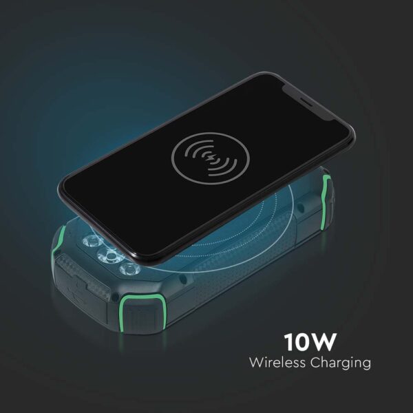 Ηλιακό Power Bank με Ασύρματη Φόρτιση 30000mAh  Μαύρο V-TAC – 7836