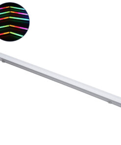 GloboStar® DIGI-BAR 90214 Ψηφιακή Μπάρα Φωτισμού Wall Washer Digital Pixel Facade Tuber Bar LED 12W 720lm 180° DC 24V Αδιάβροχο IP65 L100 x W3 x H4.5cm RGB DMX512 – Ασημί με Οπάλ Λευκό Κάλυμμα – 3 Years Warranty