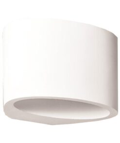 ΑΠΛΙΚΑ ΤΟΙΧΟΥ ΟΒΑΛ MEDIUM ΓΥΨΙΝΗ G9 1x6W 150x120x100 EUROLAMP 147-53300