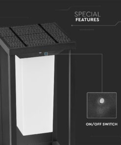 Επιτοίχιο Φωτιστικό LED 2W 3000K Ηλιακό με Aνιχνευτή Φωτός IP65 V-TAC – 784