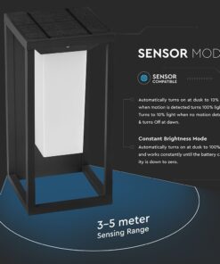 Επιτοίχιο Φωτιστικό LED 2W 3000K Ηλιακό με Aνιχνευτή Φωτός IP65 V-TAC – 784