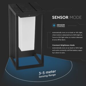 Επιτοίχιο Φωτιστικό LED 2W 3000K Ηλιακό με Aνιχνευτή Φωτός IP65 V-TAC – 784