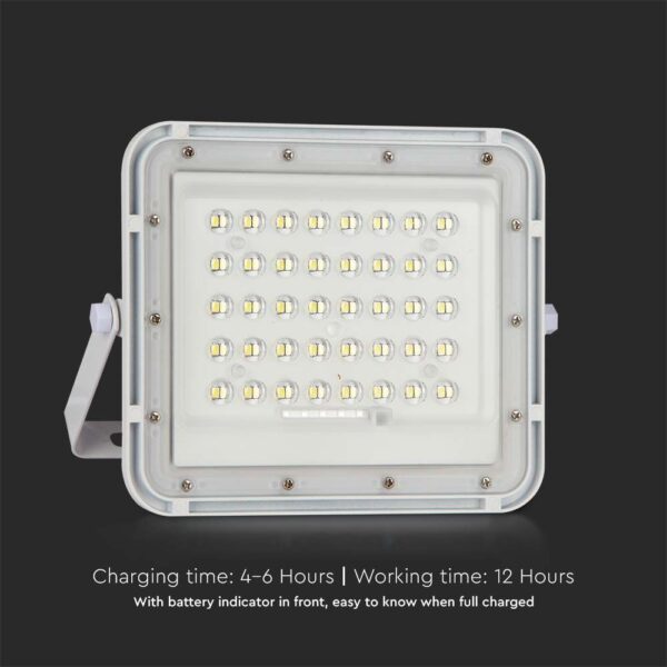 LED Ηλιακός Προβολέας 10W με Τηλεχειριστήριο V-TAC Λευκός IP65 800lm Ψυχρό Λευκό 6400K – 7841