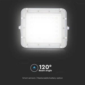 LED Ηλιακός Προβολέας 10W με Τηλεχειριστήριο V-TAC Λευκός IP65 800lm Ψυχρό Λευκό 6400K – 7841