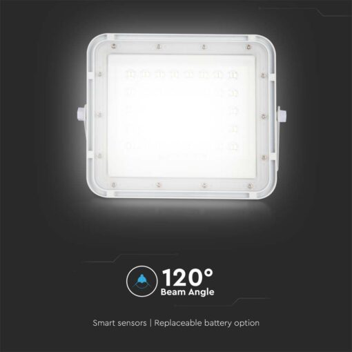LED Ηλιακός Προβολέας 10W με Τηλεχειριστήριο V-TAC Λευκός IP65 800lm Ψυχρό Λευκό 6400K – 7841