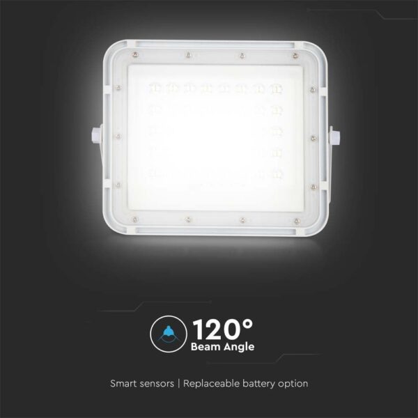 LED Ηλιακός Προβολέας 10W με Τηλεχειριστήριο V-TAC Λευκός IP65 800lm Ψυχρό Λευκό 6400K – 7841