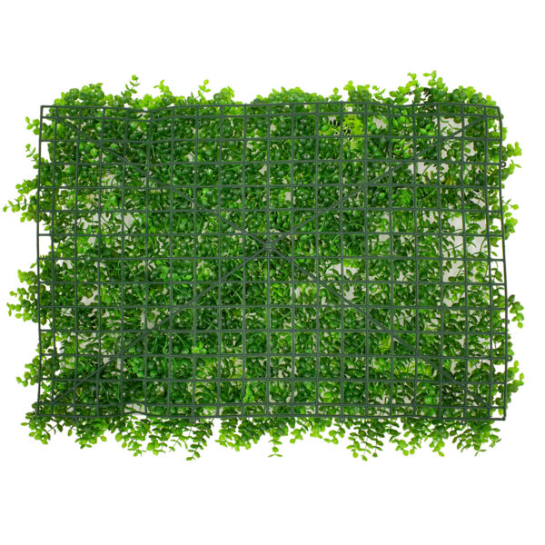 GloboStar® 78412 Artificial – Συνθετικό Τεχνητό Διακοσμητικό Πάνελ Φυλλωσιάς – Κάθετος Κήπος Καυκάσιο Πυξάρι – Φτέρη – Tokyo sun Πράσινο Μ60 x Υ40 x Π9cm
