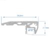 GloboStar® 70823-2M Προφίλ Αλουμινίου για Σκαλοπάτια Ανοδιωμένο με Λευκό Οπάλ Κάλυμμα για 1 Σειρά Ταινίας LED Πατητό – Press On 2 Μέτρα