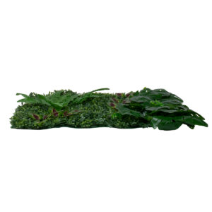 GloboStar® 78428 Artificial – Συνθετικό Τεχνητό Διακοσμητικό Πάνελ Φυλλωσιάς – Κάθετος Κήπος Πυξάρι – Φτέρη – Μονστέρα – Αμάραντος – Πράσινο Μ60 x Υ40 x Π8cm