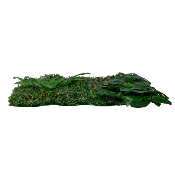 GloboStar® 78428 Artificial – Συνθετικό Τεχνητό Διακοσμητικό Πάνελ Φυλλωσιάς – Κάθετος Κήπος Πυξάρι – Φτέρη – Μονστέρα – Αμάραντος – Πράσινο Μ60 x Υ40 x Π8cm
