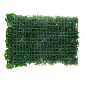 GloboStar® 78428 Artificial – Συνθετικό Τεχνητό Διακοσμητικό Πάνελ Φυλλωσιάς – Κάθετος Κήπος Πυξάρι – Φτέρη – Μονστέρα – Αμάραντος – Πράσινο Μ60 x Υ40 x Π8cm