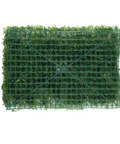 GloboStar® 78429 Artificial – Συνθετικό Τεχνητό Διακοσμητικό Πάνελ Φυλλωσιάς – Κάθετος Κήπος Πυξάρι – Φτέρη – Πόλκα – Λευκό – Κίτρινο – Κόκκινο Μ60 x Υ40 x Π7cm