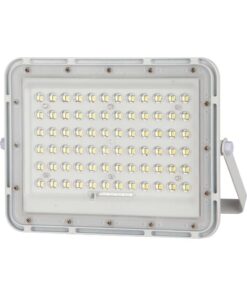 LED ηλιακός προβολέας 15W ψυχρό λευκό 6400K με λευκό σώμα και χειριστήριο V-TAC – 7843