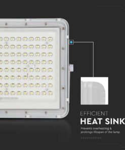 LED Ηλιακός Προβολέας 20W με Τηλεχειριστήριο V-TAC Λευκός IP65 1800lm Ψυχρό Λευκό 6400K – 7845