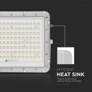 LED Ηλιακός Προβολέας 20W με Τηλεχειριστήριο V-TAC Λευκός IP65 1800lm Ψυχρό Λευκό 6400K – 7845