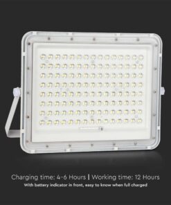 LED Ηλιακός Προβολέας 20W με Τηλεχειριστήριο V-TAC Λευκός IP65 1800lm Ψυχρό Λευκό 6400K – 7845