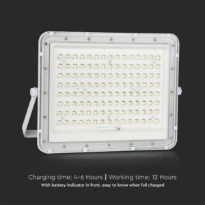 LED Ηλιακός Προβολέας 20W με Τηλεχειριστήριο V-TAC Λευκός IP65 1800lm Ψυχρό Λευκό 6400K – 7845