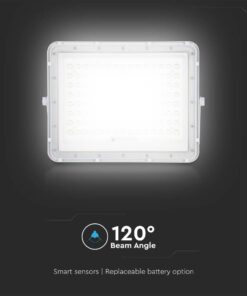 LED Ηλιακός Προβολέας 20W με Τηλεχειριστήριο V-TAC Λευκός IP65 1800lm Ψυχρό Λευκό 6400K – 7845