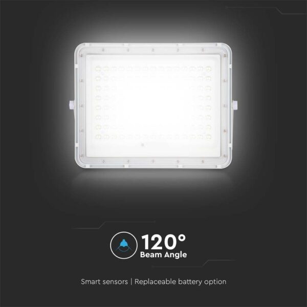 LED Ηλιακός Προβολέας 20W με Τηλεχειριστήριο V-TAC Λευκός IP65 1800lm Ψυχρό Λευκό 6400K – 7845