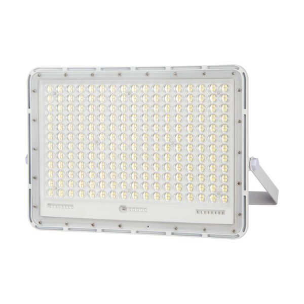 LED ηλιακός προβολέας 30W φυσικό λευκό 4000K με λευκό σώμα και χειριστήριο V-TAC - 7848