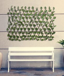 GloboStar® Artificial Garden GOLDEN POTHOS 78496 Πτυσσόμενη Πέργκολα Τεχνητής Φυλλωσιάς – Κάθετος Κήπος Σύνθεση Πόθος Μ110 x Π10 x Υ120cm (min) Μ310 x Π10 x Υ45cm (max)