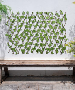 GloboStar® Artificial Garden IVY 78497 Πτυσσόμενη Πέργκολα Τεχνητής Φυλλωσιάς – Κάθετος Κήπος Σύνθεση Κισσός Μ110 x Π10 x Υ120cm (min) Μ310 x Π10 x Υ45cm (max)