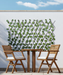 GloboStar® Artificial Garden NASTURTIUM 78498 Πτυσσόμενη Πέργκολα Τεχνητής Φυλλωσιάς – Κάθετος Κήπος Σύνθεση Ινδοκάρδαμο Μ110 x Π10 x Υ120cm (min) Μ310 x Π10 x Υ45cm (max)