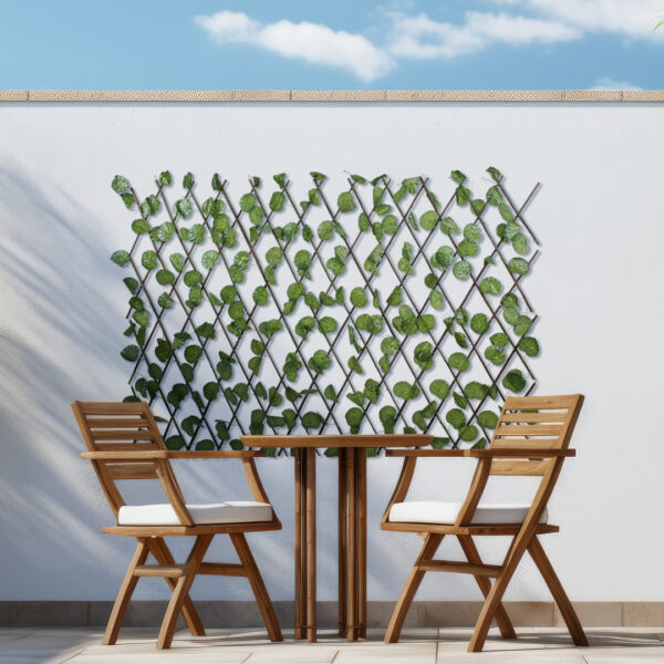 GloboStar® Artificial Garden NASTURTIUM 78498 Πτυσσόμενη Πέργκολα Τεχνητής Φυλλωσιάς – Κάθετος Κήπος Σύνθεση Ινδοκάρδαμο Μ110 x Π10 x Υ120cm (min) Μ310 x Π10 x Υ45cm (max)