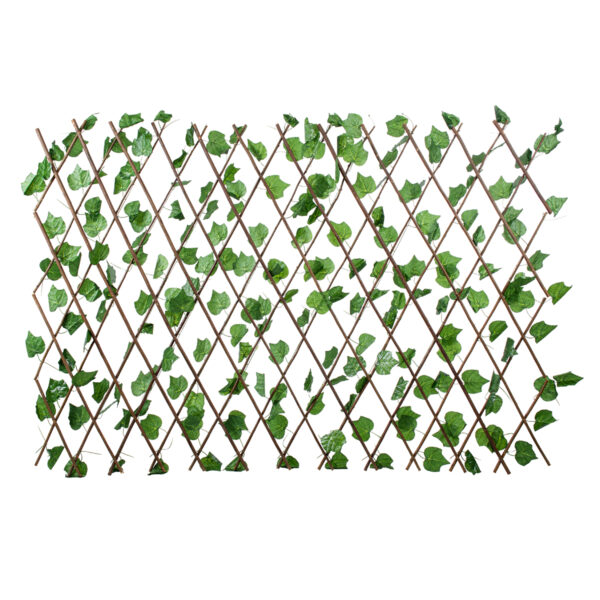 GloboStar® Artificial Garden VINE LEAVES 78499 Πτυσσόμενη Πέργκολα Τεχνητής Φυλλωσιάς – Κάθετος Κήπος Σύνθεση Αμπελόφυλλο Μ110 x Π10 x Υ120cm (min) Μ310 x Π10 x Υ45cm (max)