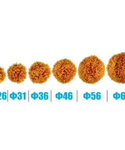 GloboStar® 78516 Artificial – Συνθετικό Τεχνητό Διακοσμητικό Φυτό Θάμνος Πυξάρι Πορτοκαλί – Κίτρινο Φ46cm