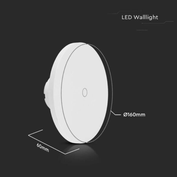 LED απλίκα 12W 3 σε 1 CCT με λευκό σώμα IP65 dimmable V-TAC – 7854