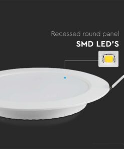 3W LED Panel V-TAC SAMSUNG Chip Χωνευτό Κυκλικό Φ9cm 330lm 3000K V-TAC – 78551