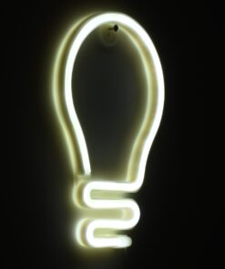 GloboStar® 78576 Φωτιστικό Ταμπέλα Φωτεινή Επιγραφή NEON LED Σήμανσης LAMP 5W με Καλώδιο Τροφοδοσίας USB – Μπαταρίας 3xAAA (Δεν Περιλαμβάνονται) – Ψυχρό Λευκό 6000K