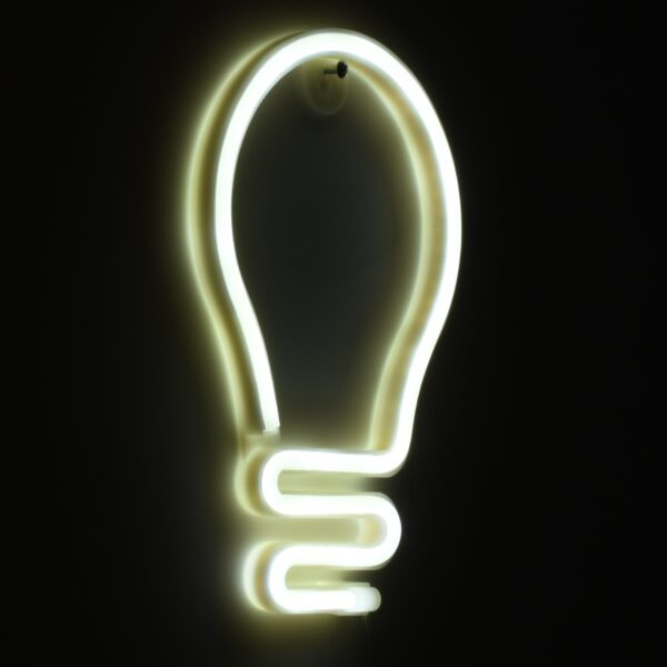 GloboStar® 78576 Φωτιστικό Ταμπέλα Φωτεινή Επιγραφή NEON LED Σήμανσης LAMP 5W με Καλώδιο Τροφοδοσίας USB – Μπαταρίας 3xAAA (Δεν Περιλαμβάνονται) – Ψυχρό Λευκό 6000K