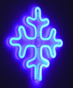 GloboStar® 78580 Φωτιστικό Ταμπέλα Φωτεινή Επιγραφή NEON LED Σήμανσης SNOWFLAKE 5W με Καλώδιο Τροφοδοσίας USB – Μπαταρίας 3xAAA (Δεν Περιλαμβάνονται) – Γαλάζιο