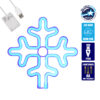 GloboStar® 78580 Φωτιστικό Ταμπέλα Φωτεινή Επιγραφή NEON LED Σήμανσης SNOWFLAKE 5W με Καλώδιο Τροφοδοσίας USB – Μπαταρίας 3xAAA (Δεν Περιλαμβάνονται) – Γαλάζιο