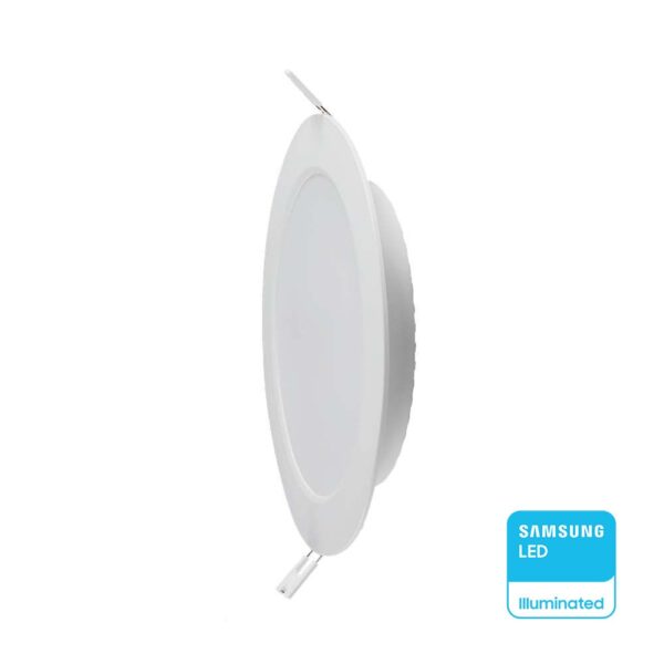 18W LED Panel V-TAC SAMSUNG Chip Λευκό Χωνευτό Στρογγυλό Φ220 1980lm 4000K V-TAC - 78651