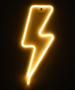 GloboStar® 78590 Φωτιστικό Ταμπέλα Φωτεινή Επιγραφή NEON LED Σήμανσης LIGHT STRIKE 5W με Καλώδιο Τροφοδοσίας USB – Μπαταρίας 3xAAA (Δεν Περιλαμβάνονται) – Θερμό Λευκό 2700K