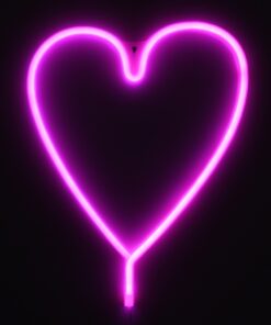 GloboStar® 78593 Φωτιστικό Ταμπέλα Φωτεινή Επιγραφή NEON LED Σήμανσης HEART LINE 5W με Καλώδιο Τροφοδοσίας USB – Μπαταρίας 3xAAA (Δεν Περιλαμβάνονται) – Ροζ