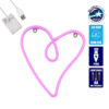 GloboStar® 78594 Φωτιστικό Ταμπέλα Φωτεινή Επιγραφή NEON LED Σήμανσης CALLIGRAPHIC HEART LINE 5W με Καλώδιο Τροφοδοσίας USB – Μπαταρίας 3xAAA (Δεν Περιλαμβάνονται) – Ροζ