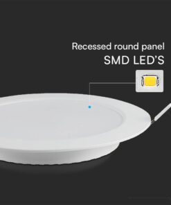 24W LED SAMSUNG Chip Panel Στρογγυλό Φ290 Χωνευτό 2640lm 4000K VTAC – 78681