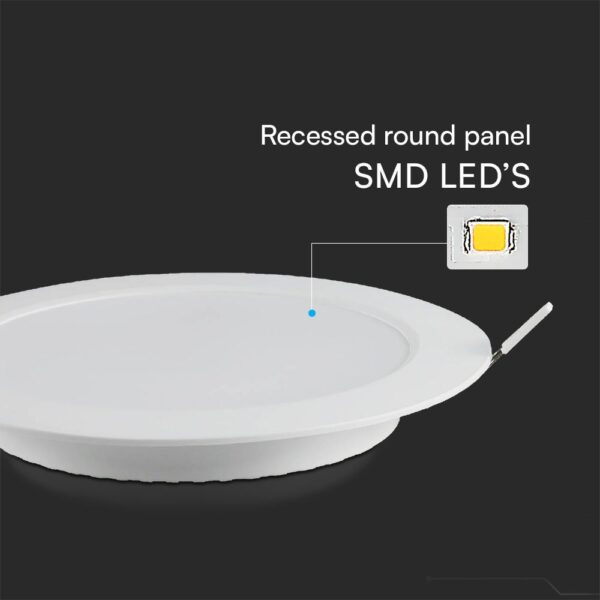 24W LED SAMSUNG Chip Panel Στρογγυλό Φ290 Χωνευτό 2640lm 4000K VTAC – 78681